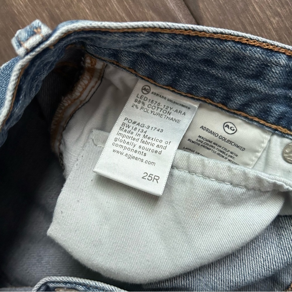 AG Adriano Goldschmied Ex Boyfriend Slouchy Slim Distressed Jeans 12 Yr Ara 25 - Picture 8 of 8